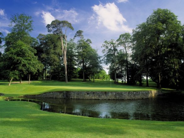 Una delle splendide buche del Mount Juliet, frai i più bei parkland d'Irlanda, che avrebbe dovuto ospitare a fine maggio il Dubay Duty Free Irish Open