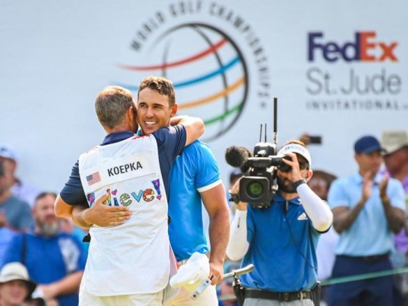 Brooks Koepka dopo la vittoria nel WGC FedEx dello scorso anno